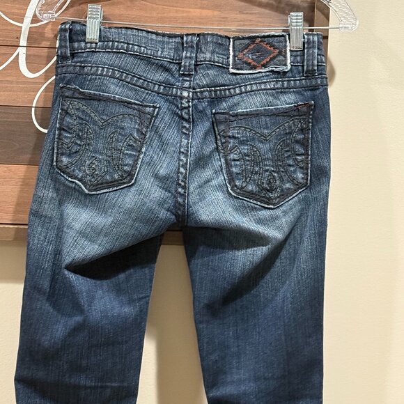 MEK DNM Dark Wash SLIM BOOT CUT 25 Women's Denim Jeans Retro Y2K Western - Picture 6 of 10